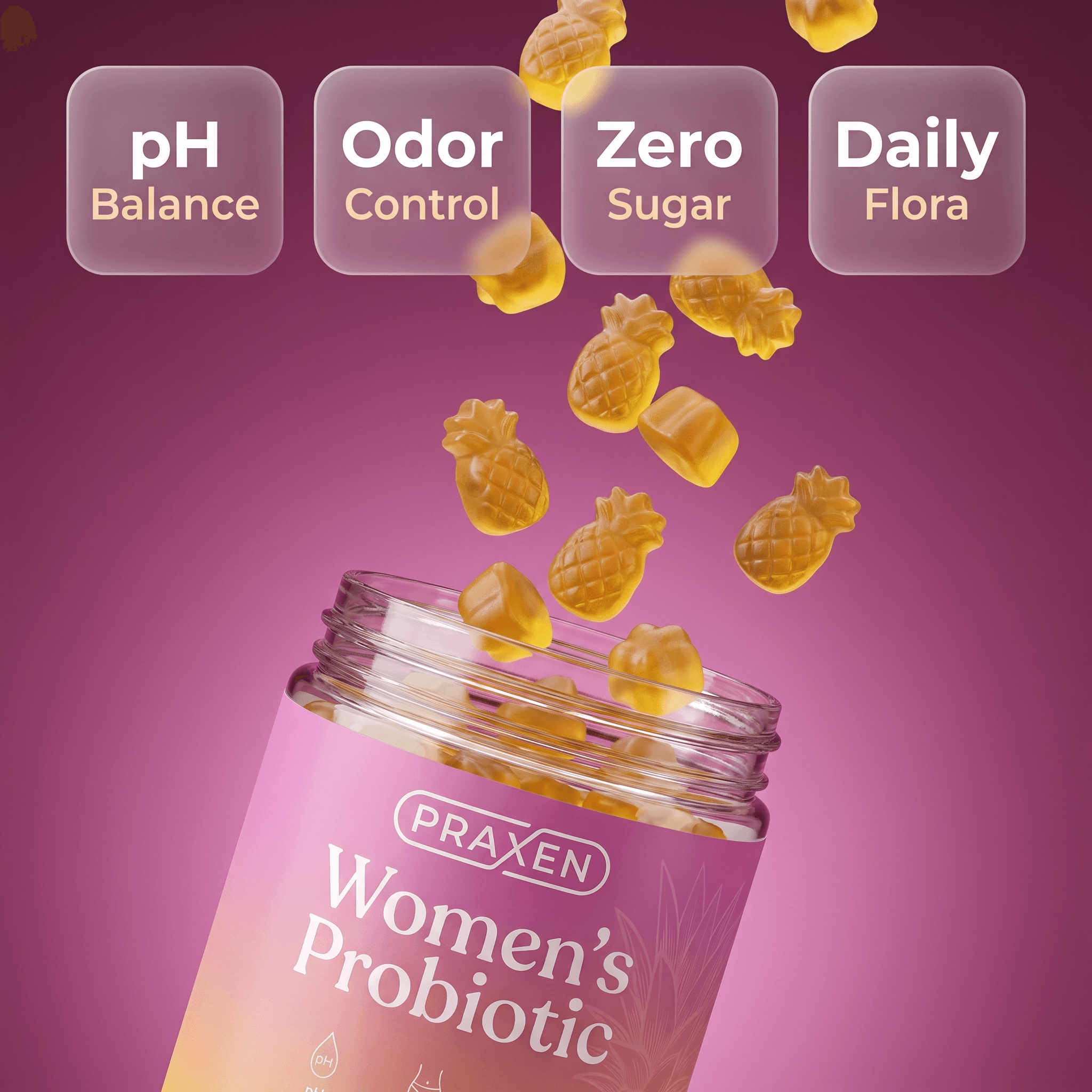 Praxen™ — Women's Daily Probiotic Gummies | Pineapple 3
