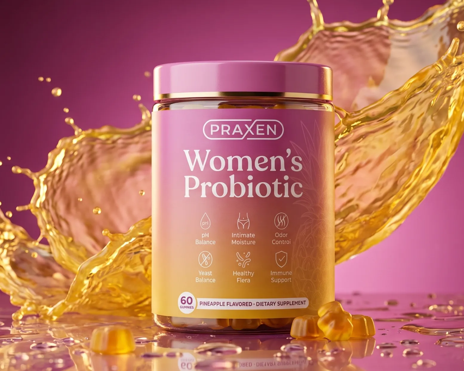 Feminine Probiotics Gummies - Pineapple Flavor