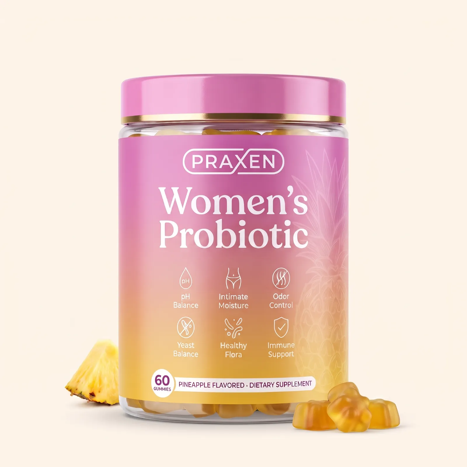 Praxen™ — Women's Daily Probiotic Gummies | Pineapple 7